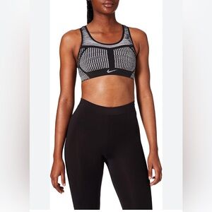 Nike Women's Black and White Patterned Sports Bra
